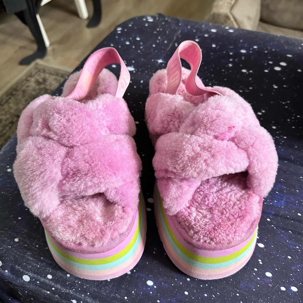 Ugg Platform Slippers size 8.